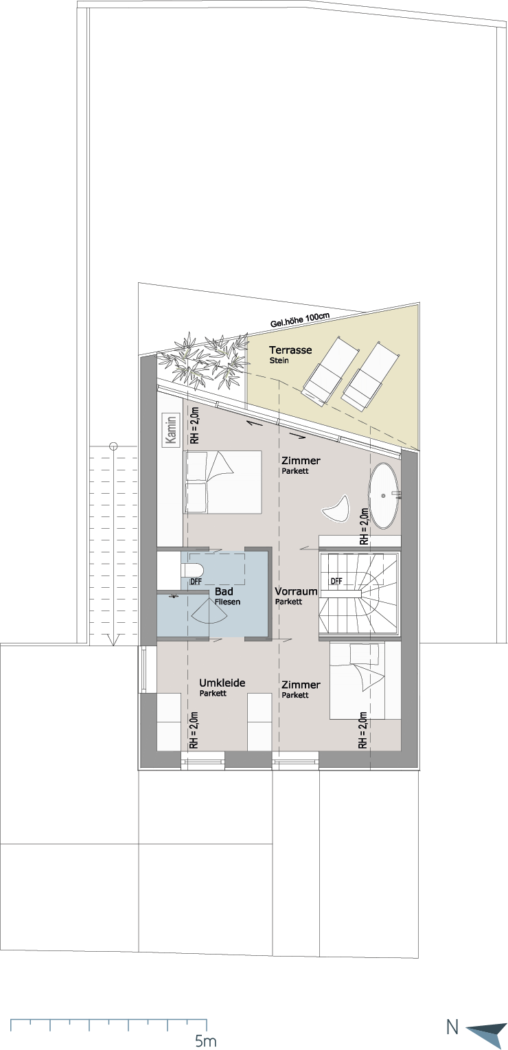 Grundriss Villa 2 Obergeschoss